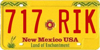 NM license plate 717RIK