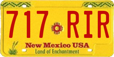 NM license plate 717RIR