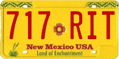 NM license plate 717RIT