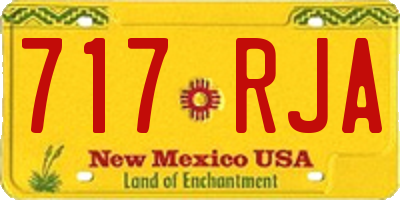 NM license plate 717RJA