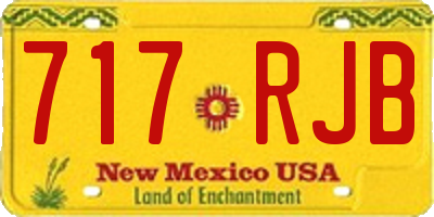 NM license plate 717RJB