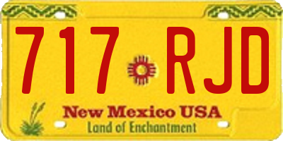 NM license plate 717RJD
