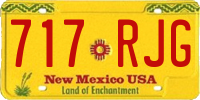 NM license plate 717RJG