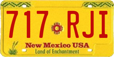 NM license plate 717RJI