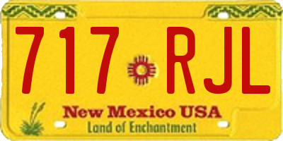 NM license plate 717RJL