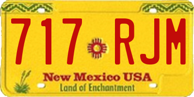 NM license plate 717RJM