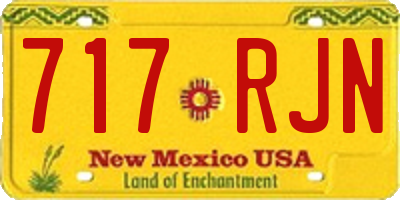NM license plate 717RJN