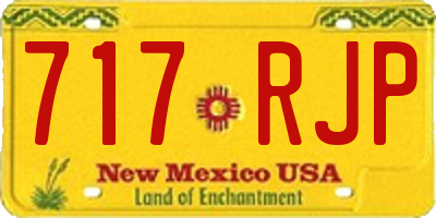 NM license plate 717RJP