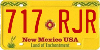 NM license plate 717RJR