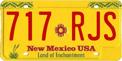 NM license plate 717RJS