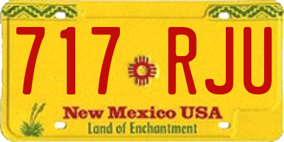 NM license plate 717RJU
