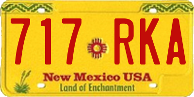 NM license plate 717RKA