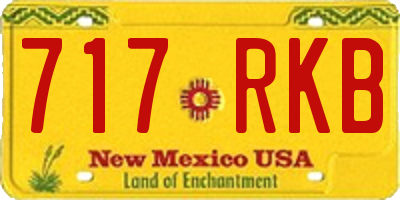 NM license plate 717RKB