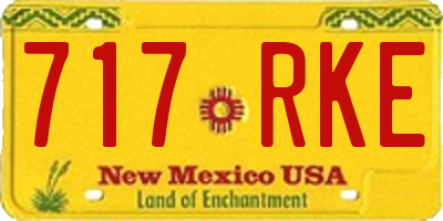 NM license plate 717RKE