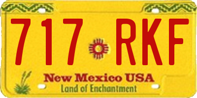 NM license plate 717RKF