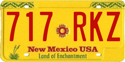 NM license plate 717RKZ