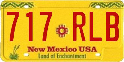 NM license plate 717RLB