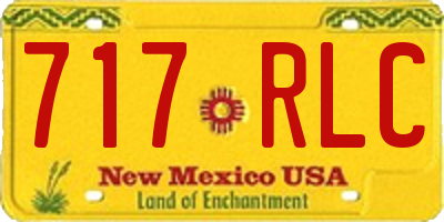 NM license plate 717RLC