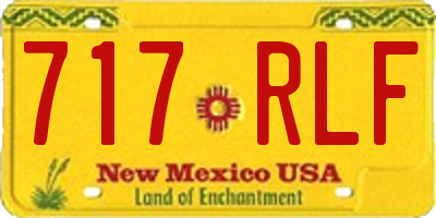 NM license plate 717RLF