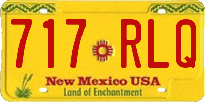 NM license plate 717RLQ