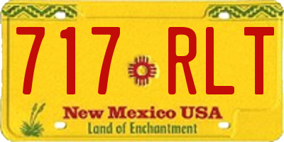 NM license plate 717RLT