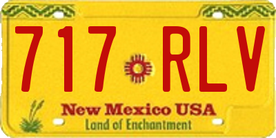 NM license plate 717RLV