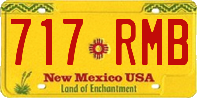NM license plate 717RMB