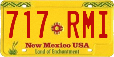 NM license plate 717RMI