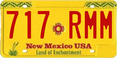 NM license plate 717RMM