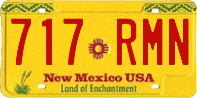 NM license plate 717RMN