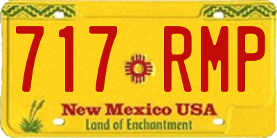NM license plate 717RMP