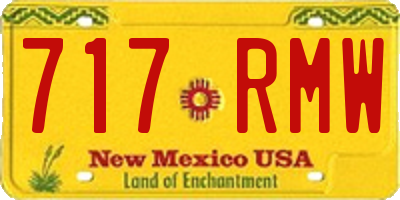 NM license plate 717RMW