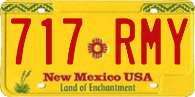 NM license plate 717RMY