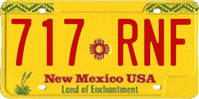 NM license plate 717RNF
