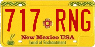NM license plate 717RNG