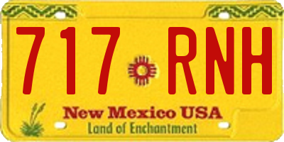 NM license plate 717RNH