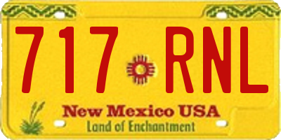 NM license plate 717RNL