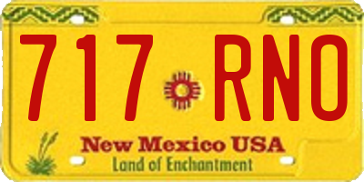 NM license plate 717RNO