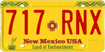NM license plate 717RNX