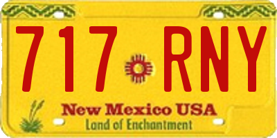 NM license plate 717RNY