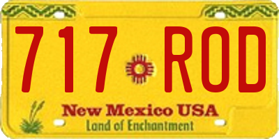 NM license plate 717ROD
