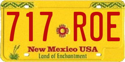 NM license plate 717ROE