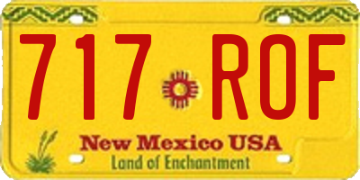 NM license plate 717ROF