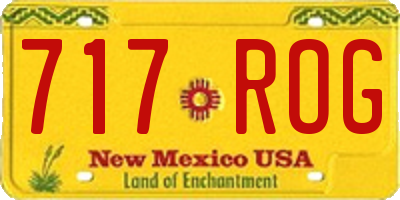 NM license plate 717ROG
