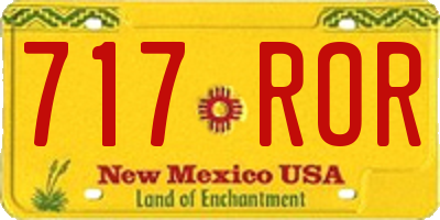 NM license plate 717ROR