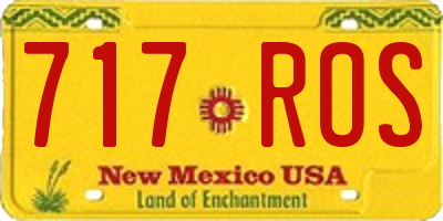 NM license plate 717ROS