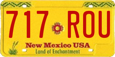NM license plate 717ROU