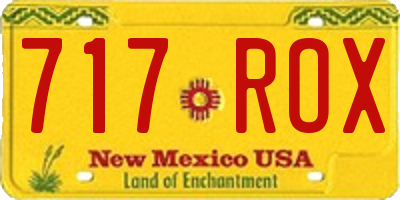 NM license plate 717ROX