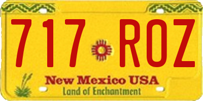 NM license plate 717ROZ
