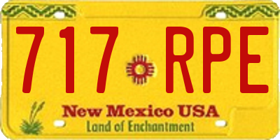 NM license plate 717RPE